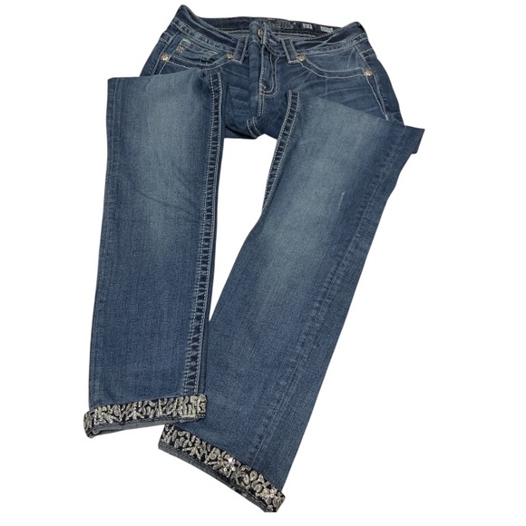 Miss Me Ankle Skinny Signature Jeans with Embellished Back size 27 - Picture 3 of 10